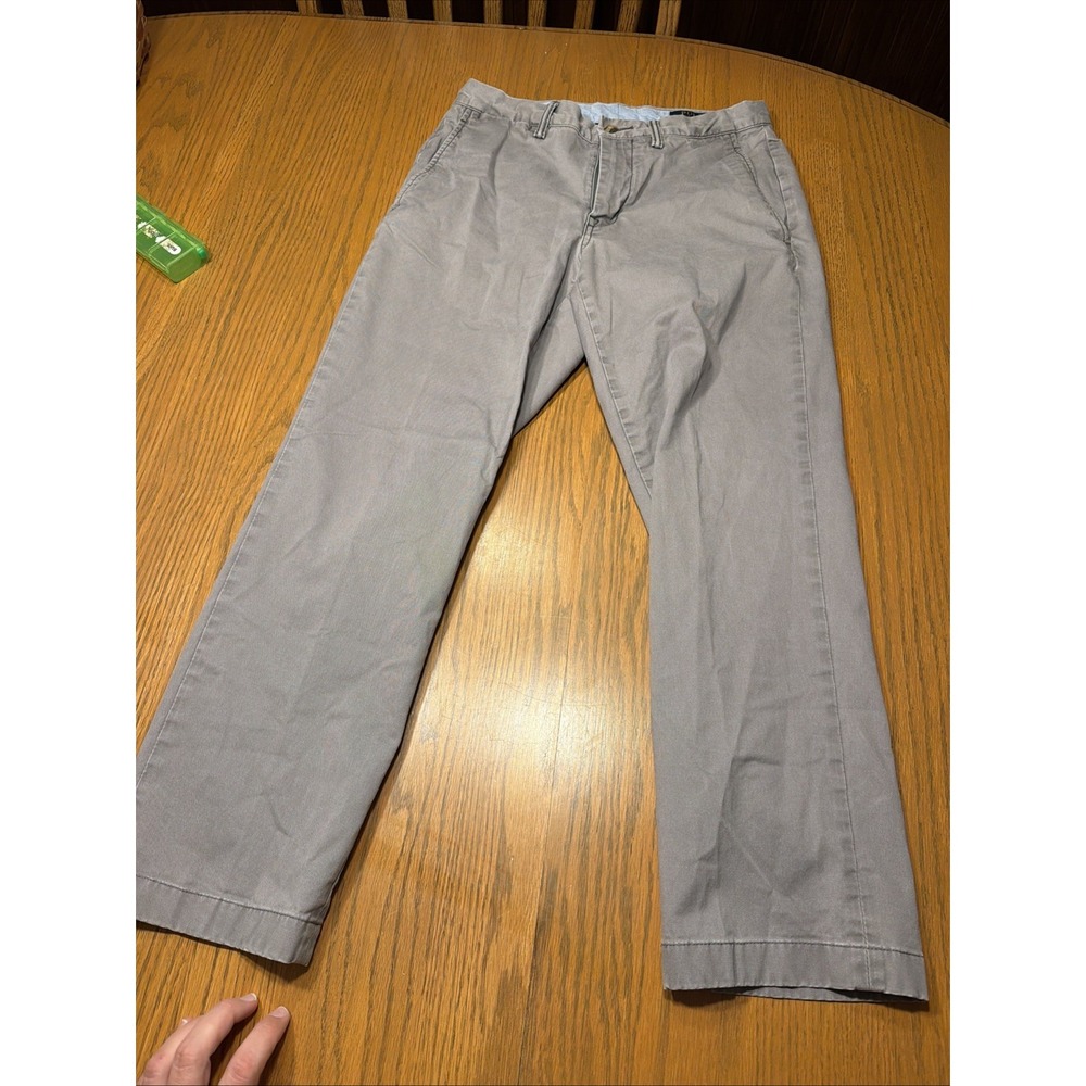 Polo Ralph Lauren The Polo Chino Stretch Straight Pants Mens 30x30 Gray Twill